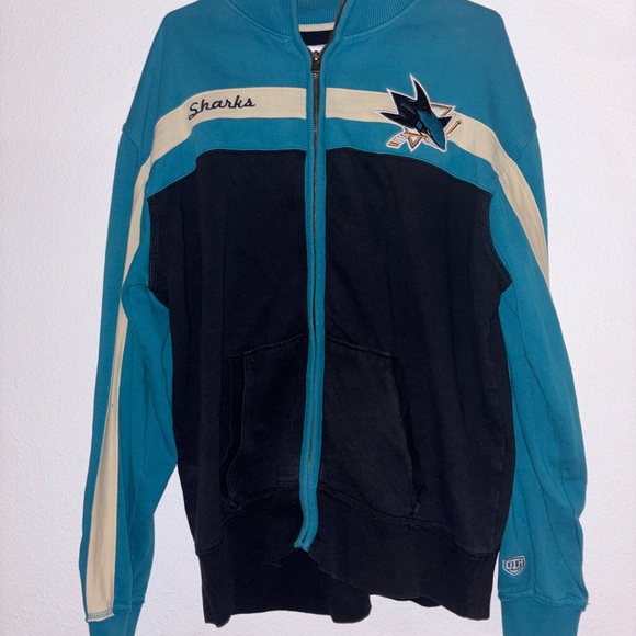 Other - VINTAGE NHL SAN JOSE SHARKS EMBROIDERED JACKET XL